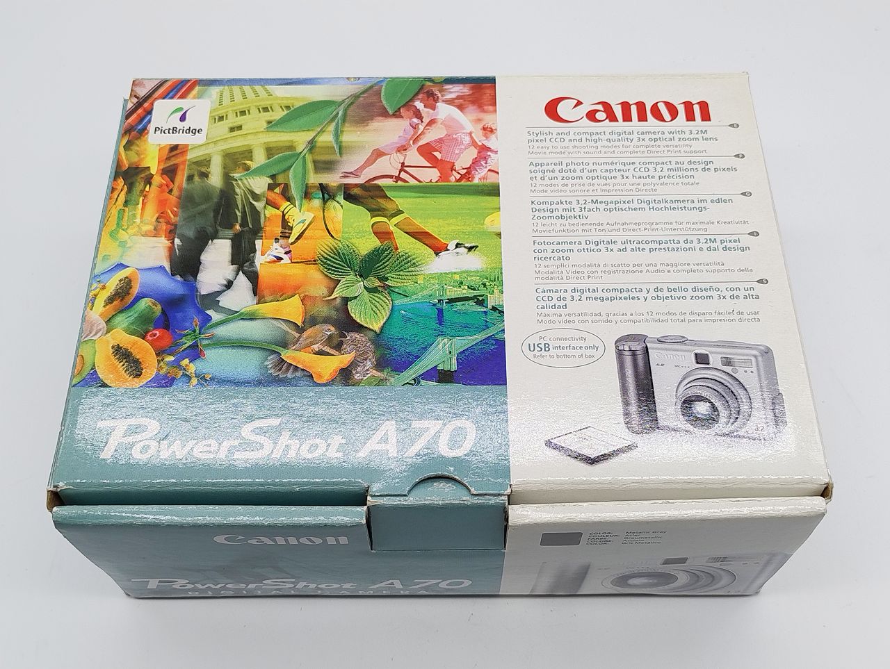 197 - Canon Powershot A70 + OVP, komplett funktionsfähig