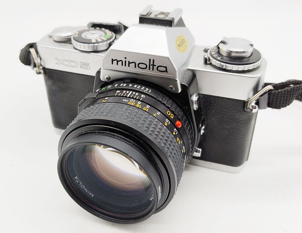 249 - Minolta XD5 + MD 50/1.4 Objektiv - beides TOP + OVP & Anleitung