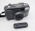 145 - Pentax Espio 140 + original infrarot Fernbedienung + Original Ledertasche