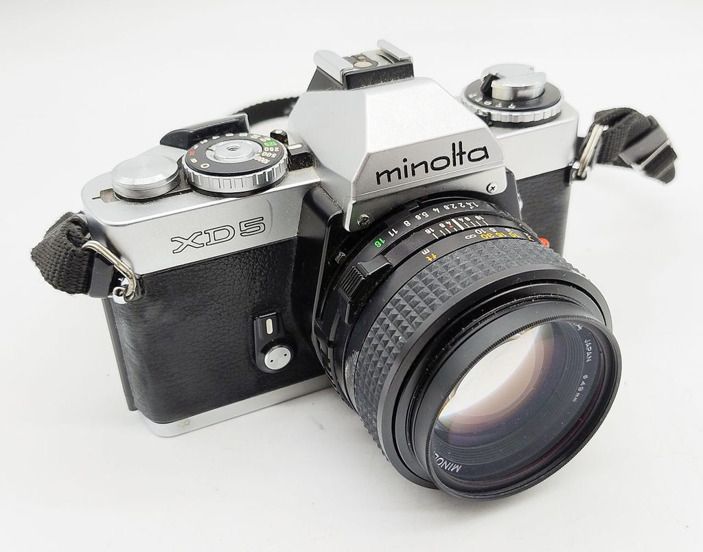 249 - Minolta XD5 + MD 50/1.4 Objektiv - beides TOP + OVP & Anleitung