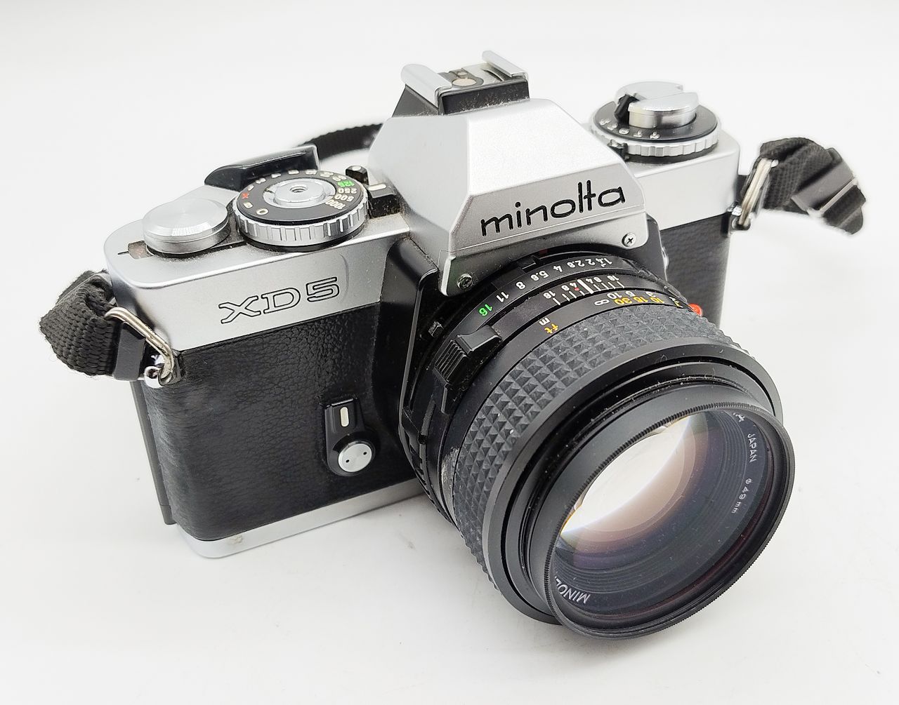 249 - Minolta XD5 + MD 50/1.4 Objektiv - beides TOP + OVP & Anleitung
